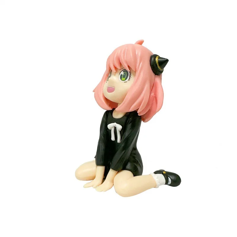 Figurine d'anime en PVC pour enfants, éventuelles Y × FAMILY, Anya Forger, modèle mignon à genoux, nouilles instantanées, presse, cadeau de jouets, figurine d'action, renforcement, 9cm