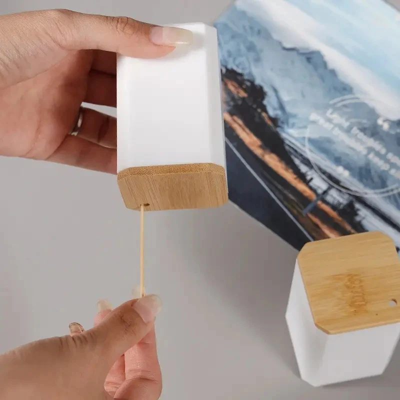 Kitchen Toothpick Box Household Tooth Pick Holder Container Living Room Portable Toothpick Dispenser Storage Bucket Storage Box