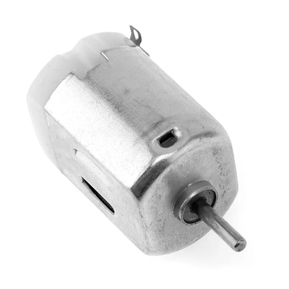 1 Uds 130 pequeño Motor de CC con diámetro de eje de 2mm y engranajes de husillo de conexión de 1 a 6 voltios y motores de propósito de hélices