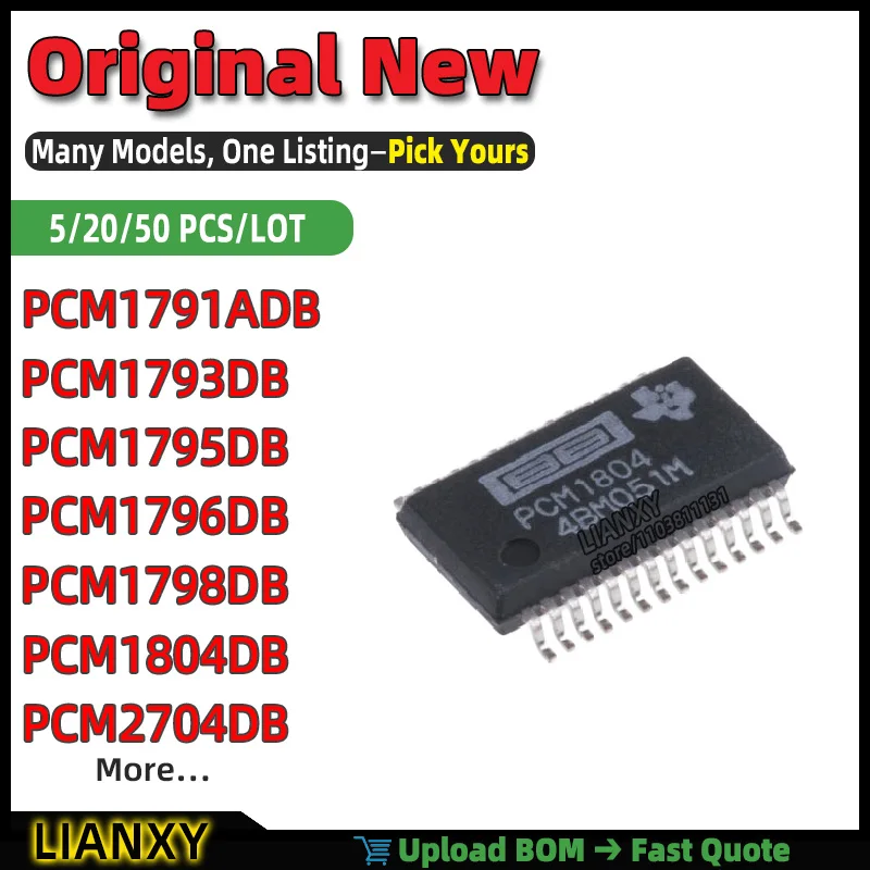 PCM1798DB PCM1804DB PCM1795DB PCM2704DB PCM1796DB PCM1793DB PCM1791ADB SSOP-28 24-Bit Audio DAC New Original