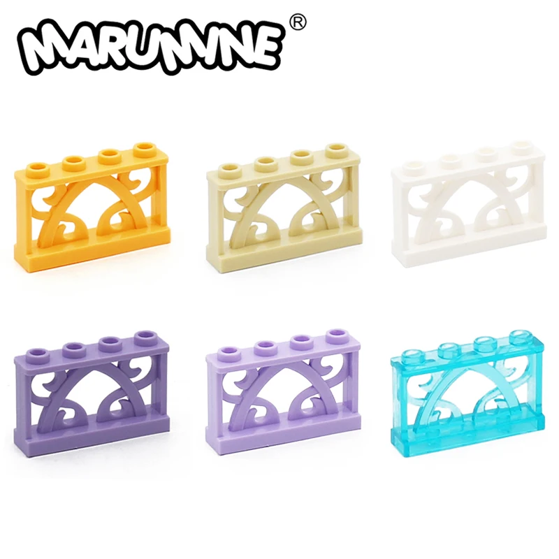 Marumine 1x4x2 Iron Fence 20PCS 19121 Compatible Building Blocks Parts MOC Bricks House Parts Construction Creative Modeling Kit