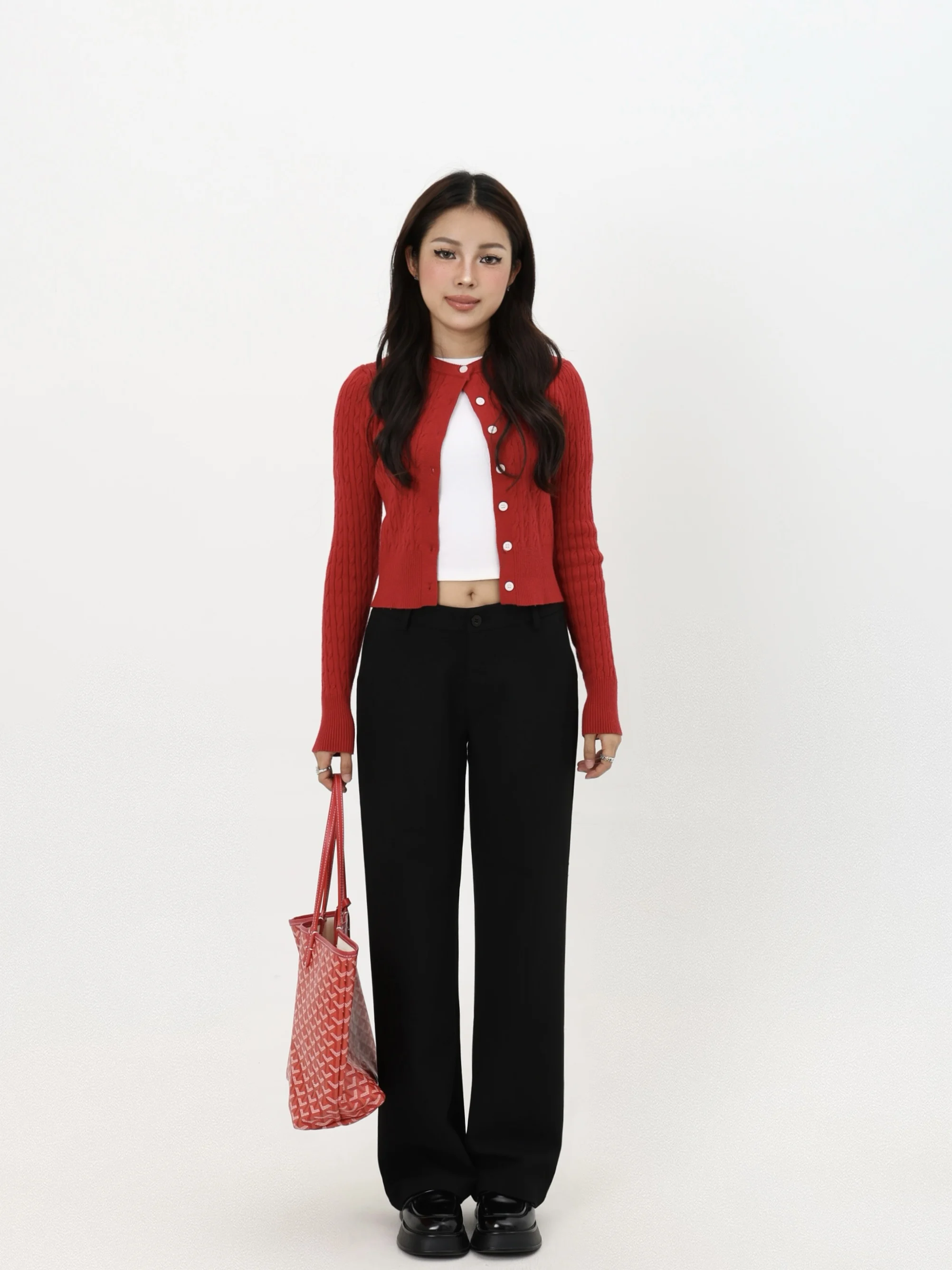 

MIMIETTE Slim Straight Leg Suit Pants Low Waist Narrow Version Bla Simple Autumn Winter New Sle Slimming Trousers