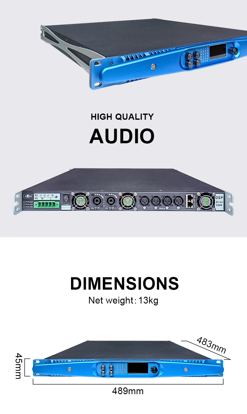 TLF PFA16KDSP 3000 واط 4-قناة فئة D مضخم صوت احترافي مع DSP #3