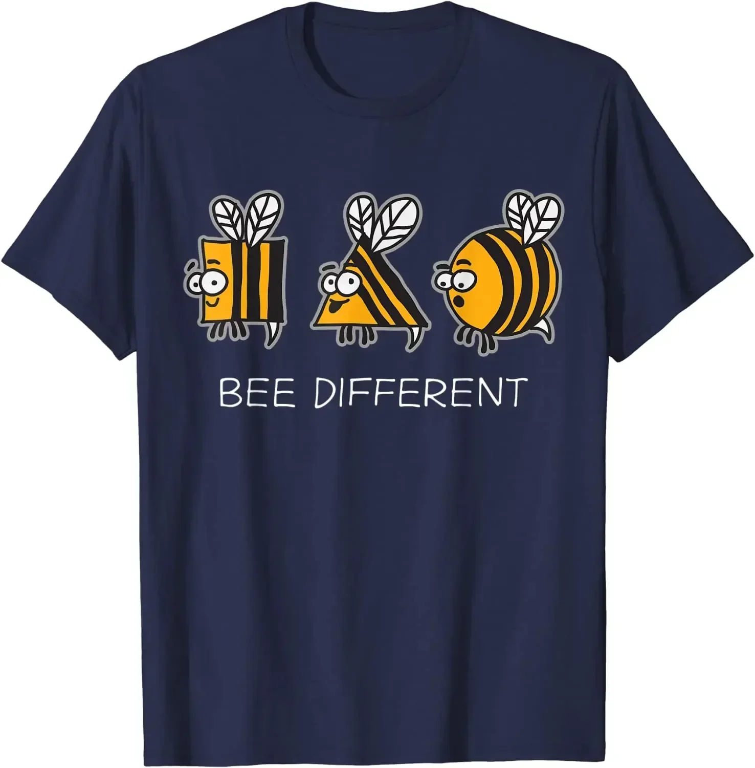 Bee Different Strange Unique Interesting Beekeeper Men's Street Casual Cotton Everyday Four Seasons Oversized T-shirt Y2K Tops