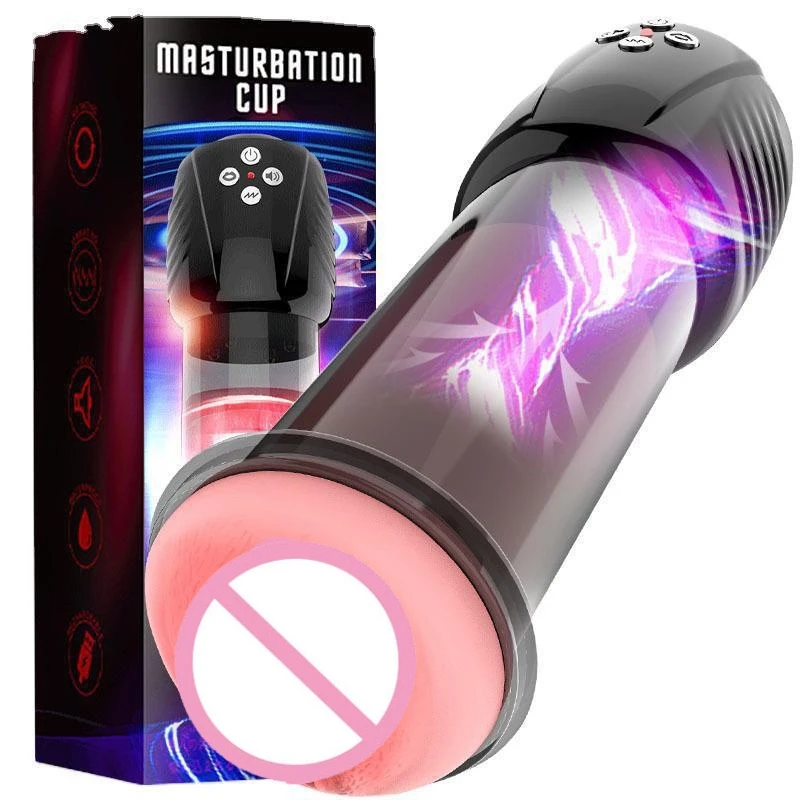 

Double-headed Vibrating Masturbator Cup Interactive Pronunciation Male Masturbation Vaginal Intercourse Sucking Sex Toys For Men