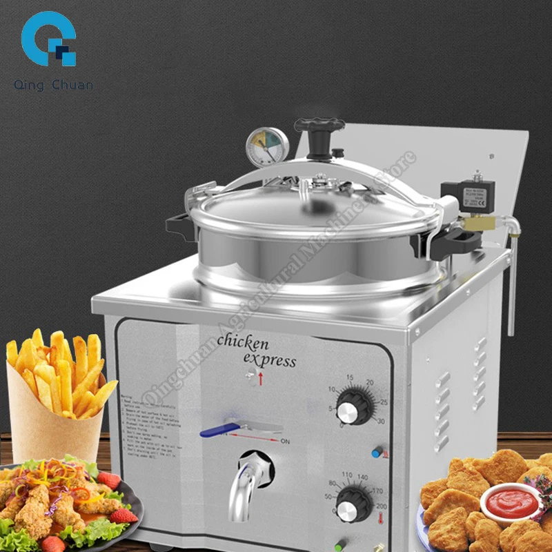 Electric Frying Pan Pressure Fryer High Voltage American Stainless Steel Electric Heating Tabletop Fried Chicken Stove Pot