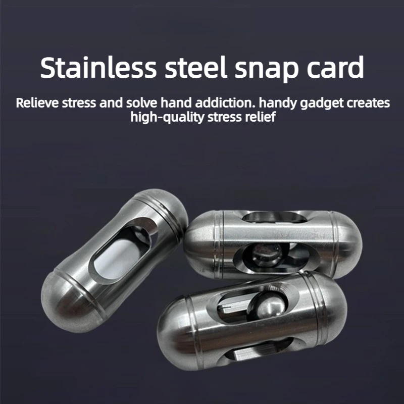 NDEDC Snap Bead Portable CNC Machined Stainless Steel Fidget Spinner Desktop Stress Relief Toy