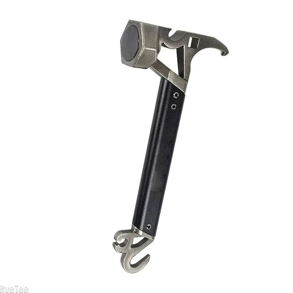 New Outdoor Camping Hammer 22CM Multifunctional Aluminum Alloy Mini Portable Outdoor Tool with Tent Stake Remover with Hook