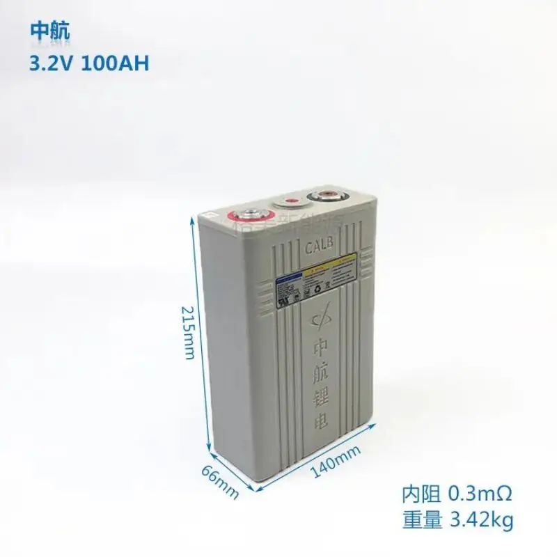 RV golfcart CalB 4pcs LiFePO4 3.2V100AH Grade A+ Lithium ion rechargeable Battery for Solar Storage System rechargeable battery