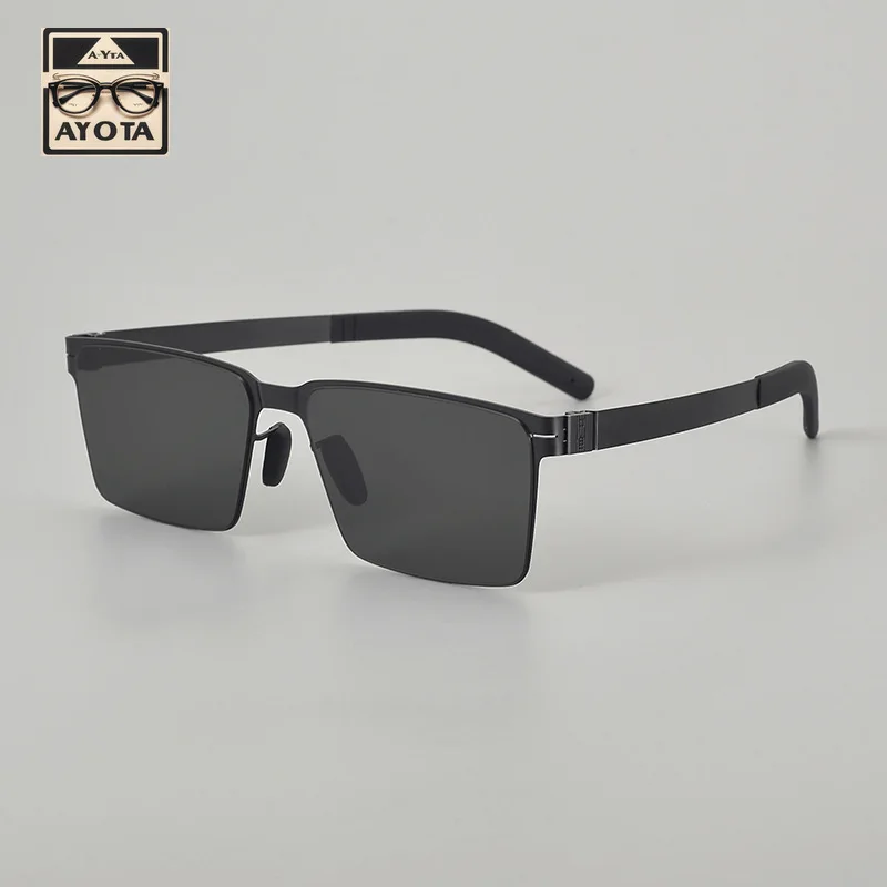 

2025 New Stainless Steel Square Large Frame Personality Sunglasses Male Fashion Designer Brand Uv400 Protective Sunglasses