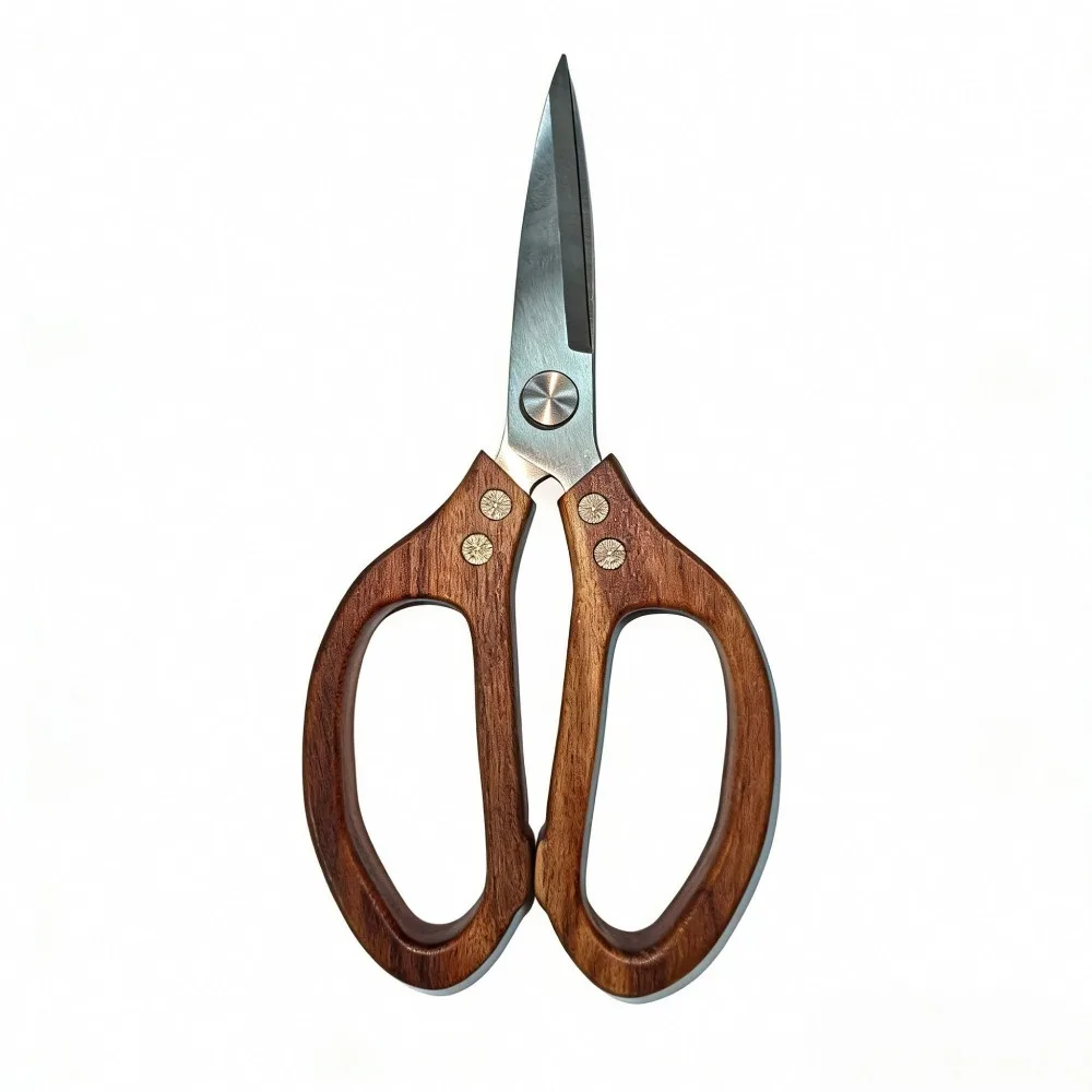 

Кухонные ножницы для тяжелых работ с деревянной ручкой, острые, нескользящие, эргономичные, из нержавеющей стали, для нарезки овощей и лапши рамен