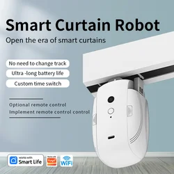 Automatic Curtain Opener WiFi Remote Control Smart Curtain Controller for U Shaped I Shaped Rail One-Touch Remote Control Switch