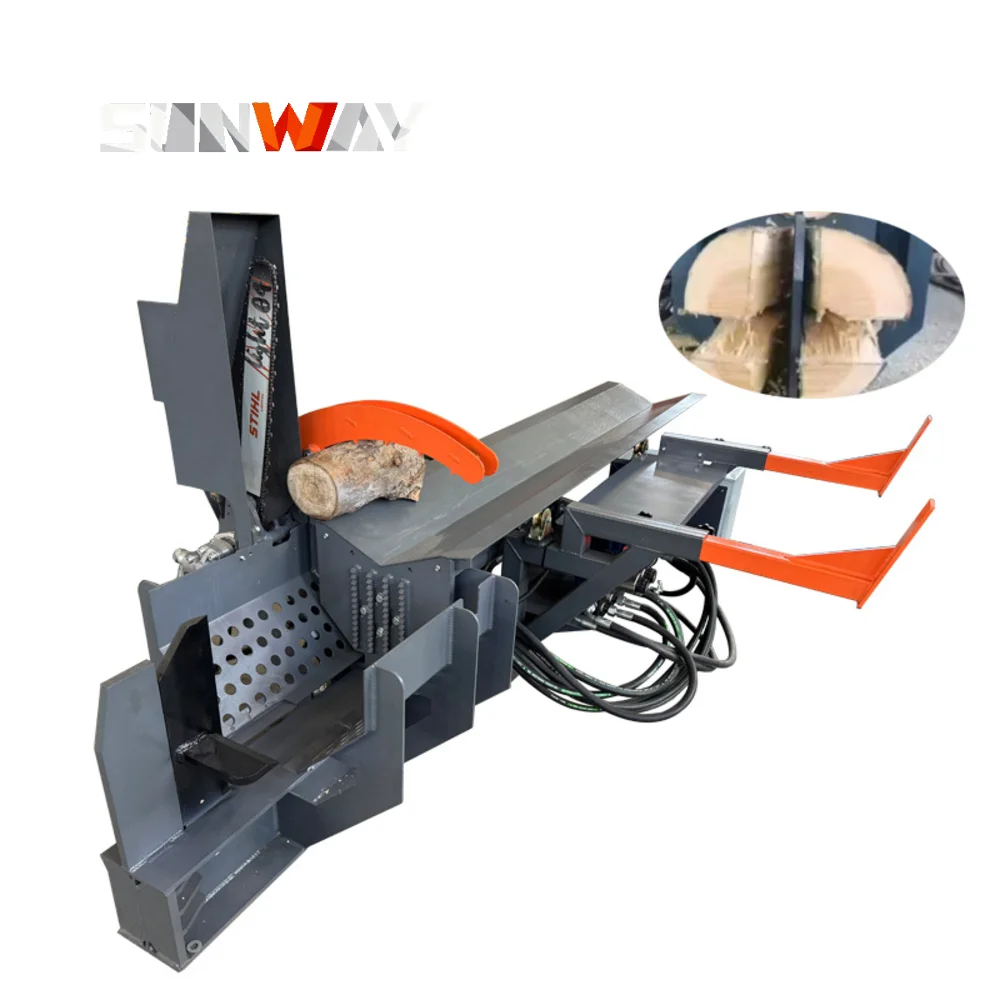 

High Quality 20T Wood Processor Hydraulic Firewood Processor Machine Log Wood Splitter Forestry Machinery with CE