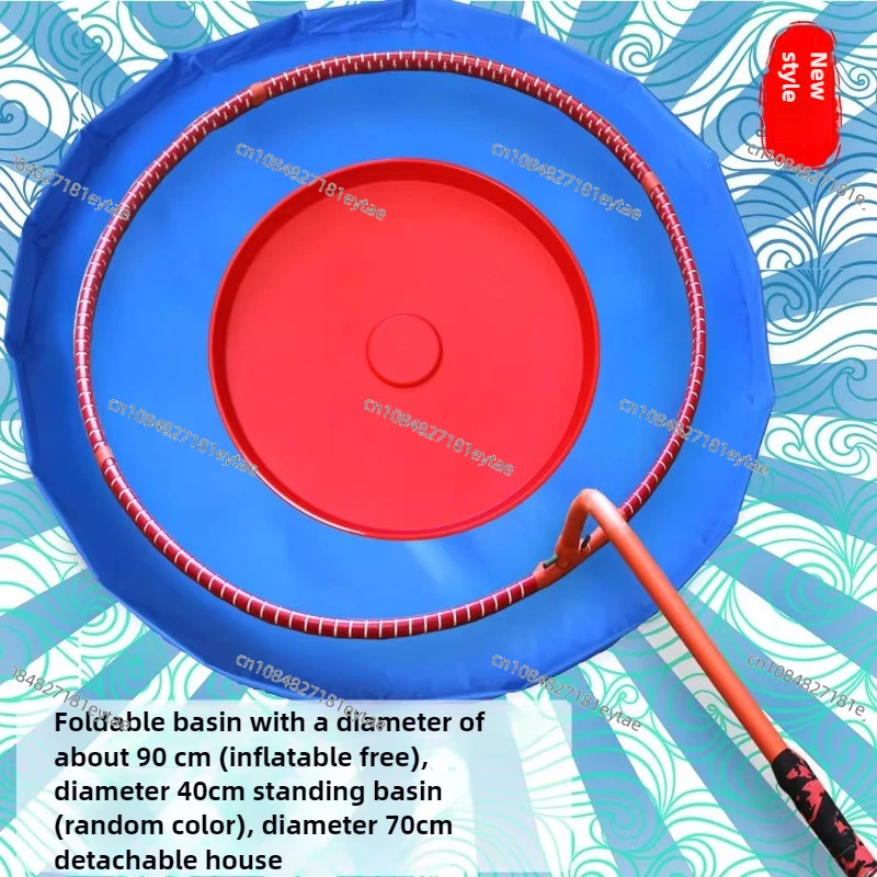 New Magic Bubble Show Props Set, Red Cloth Tub for Blowing Large Bubbles, Enchanting Performance Tool