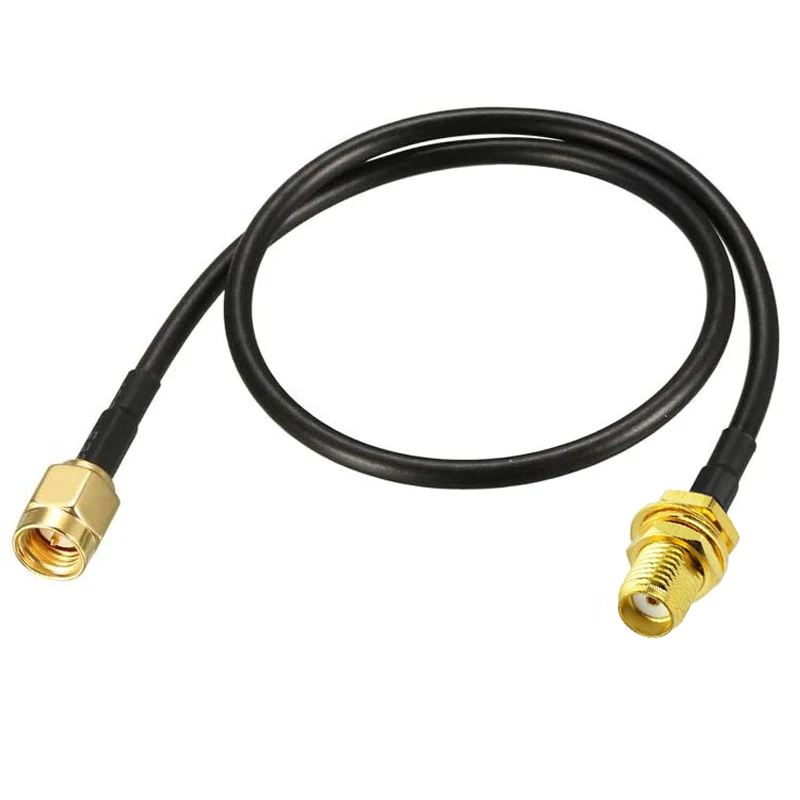 SMA-Stecker auf SMA-Buchse Bulkhead RG174 4G LTE WLAN-Router Verlängerungskabel RF Koaxialkabel für ADS-B GPS Antenne 30cm 50cm 1-5M – Detail 2