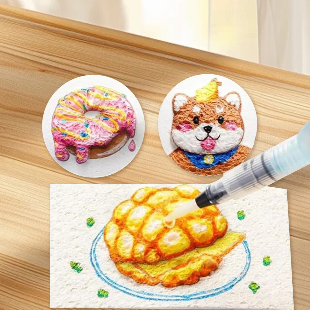 Magic Canvas Sponge DIY Creative Activity Bubble Popcorn Drawing Pen 12 Colors 3D Art Safe Puffy Pen for Creative Crafting view 3