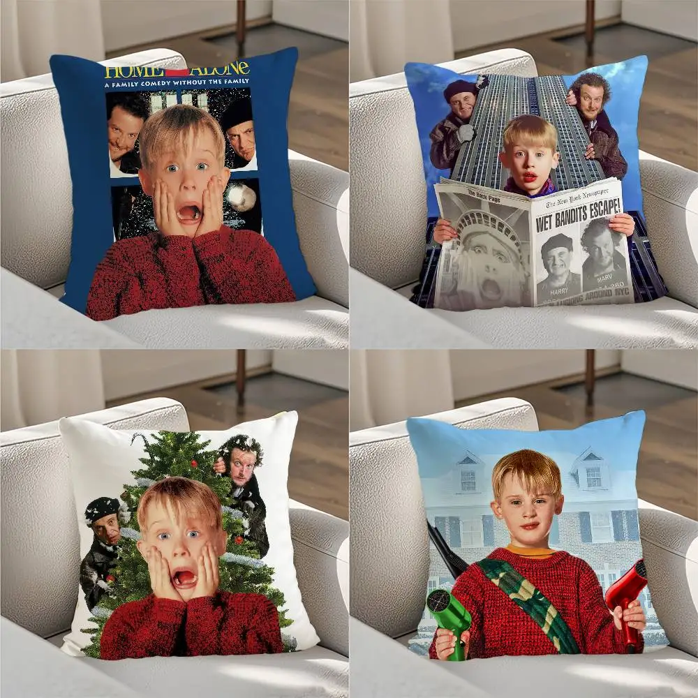 

Film H-Home A-Alone Pillow Case Luxury Double-sided For Car Pillows 45x45 Cushions Cover Home and Decoration Sofa Pillow case
