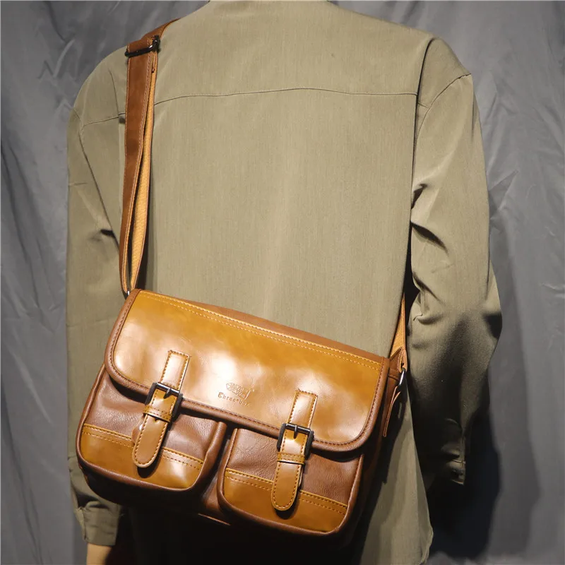 Retro Men Messenger Bags Korean Style Man Side Bag Fashion Man Crossbody Bag Unisex Shoulder Bags