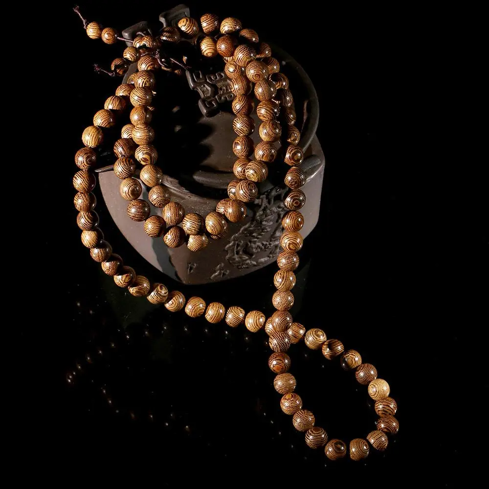 NEW Hot Sale Tibetan Buddhist Wooden Wenge Bangle Jewelry Rosary Prayer Beads Buddha Mala Bracelet