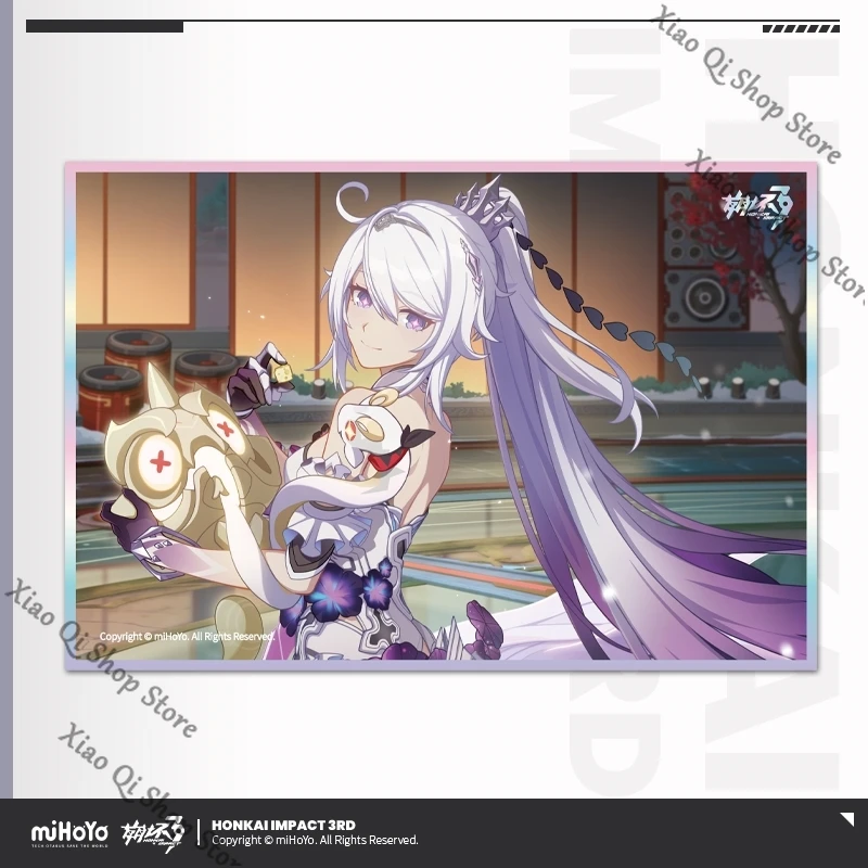 Honkai Impact 3rd CG Series Elysia Mobius Pardofelis PET ورق ملون هدية إصدار جامعي أصلي رسمي