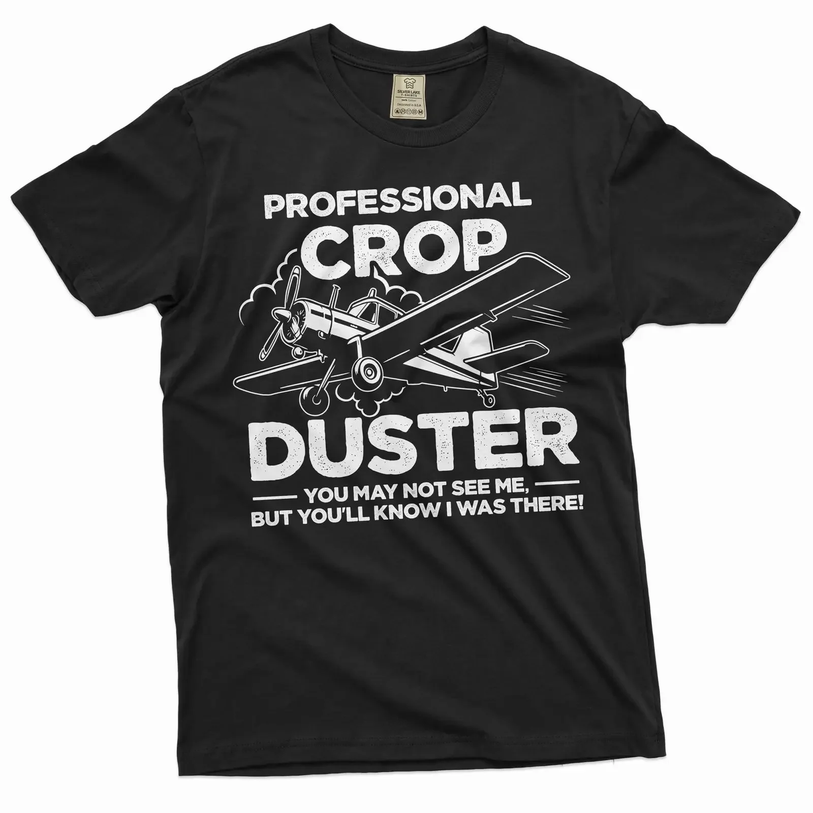 Men's Funny Crop Duster T shirt Airplane Joke Farting Farter vintage Washed Casual fashion Comfortable designer clothes Soft