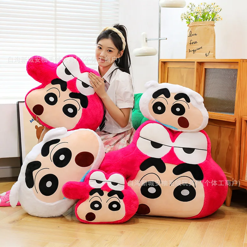 

Новая плюшевая подушка-игрушка Крейон Шин-чан в образе крокодила, милая мультяшная кукла-животное, подушка для дивана, подарок для девочки