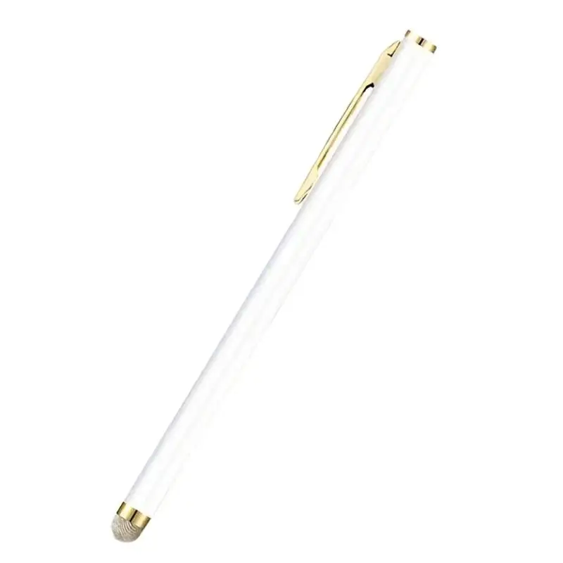

Y1UB Metal Styluses Pen With Conductive Fabric Tip Golden Clip For TouchScreens Devices