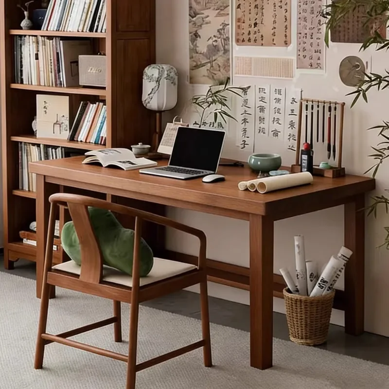 Solid Wood Calligraphy Table Study Room Wall Desk Brush Painting Practice Desk Sinology Furniture Home Office Desk