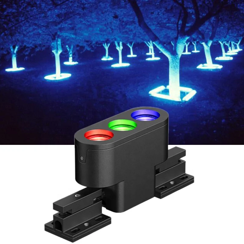 

25W RGBW Linkable Outdoor LED Spotlight Foldable Aluminum Garden Decorative Tree Ring Light IP66 Waterproof DC Palm Landscape