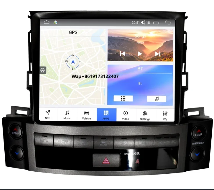 

10.4 Inch Multimedia Player Navigation Audio Car Radio Android Touch Screen Player Support Carplay for LX570 2007-2015