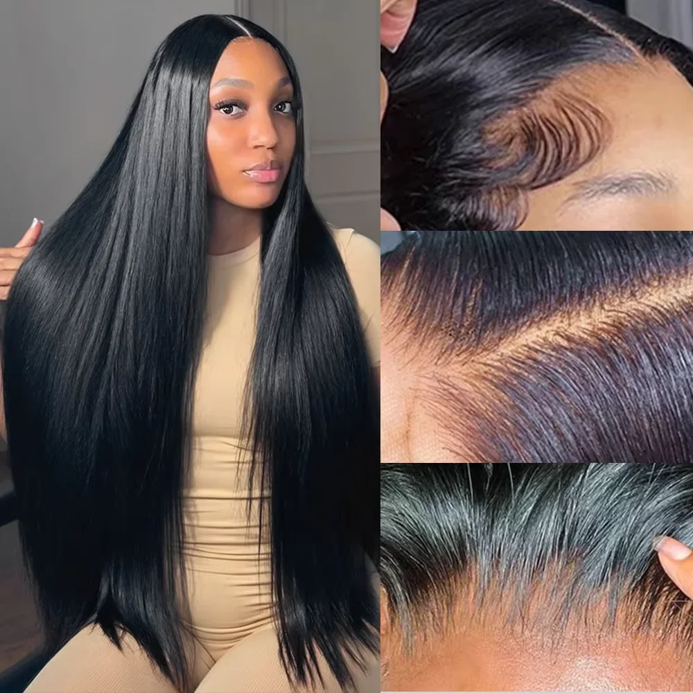 FRIZIRA 13x6 HD Lace Front Wigs Human Hair Pre Plucked Wigs Human Hair Wig with Straight 200% Density Frontal Wigs for Women 30 36 Inch