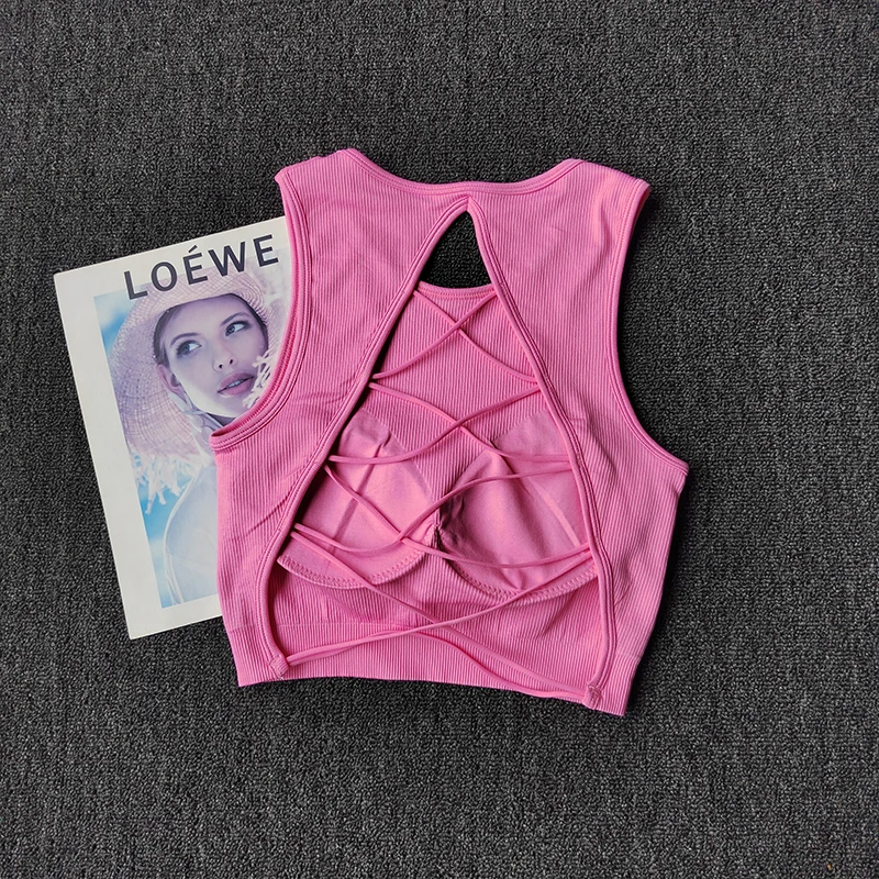 المرأة عارية الذراعين عبر حزام سترة رياضية اليوغا ممارسة اللياقة البدنية البدلة الخيوط مطوي الورك رفع السراويل مجموعة #5