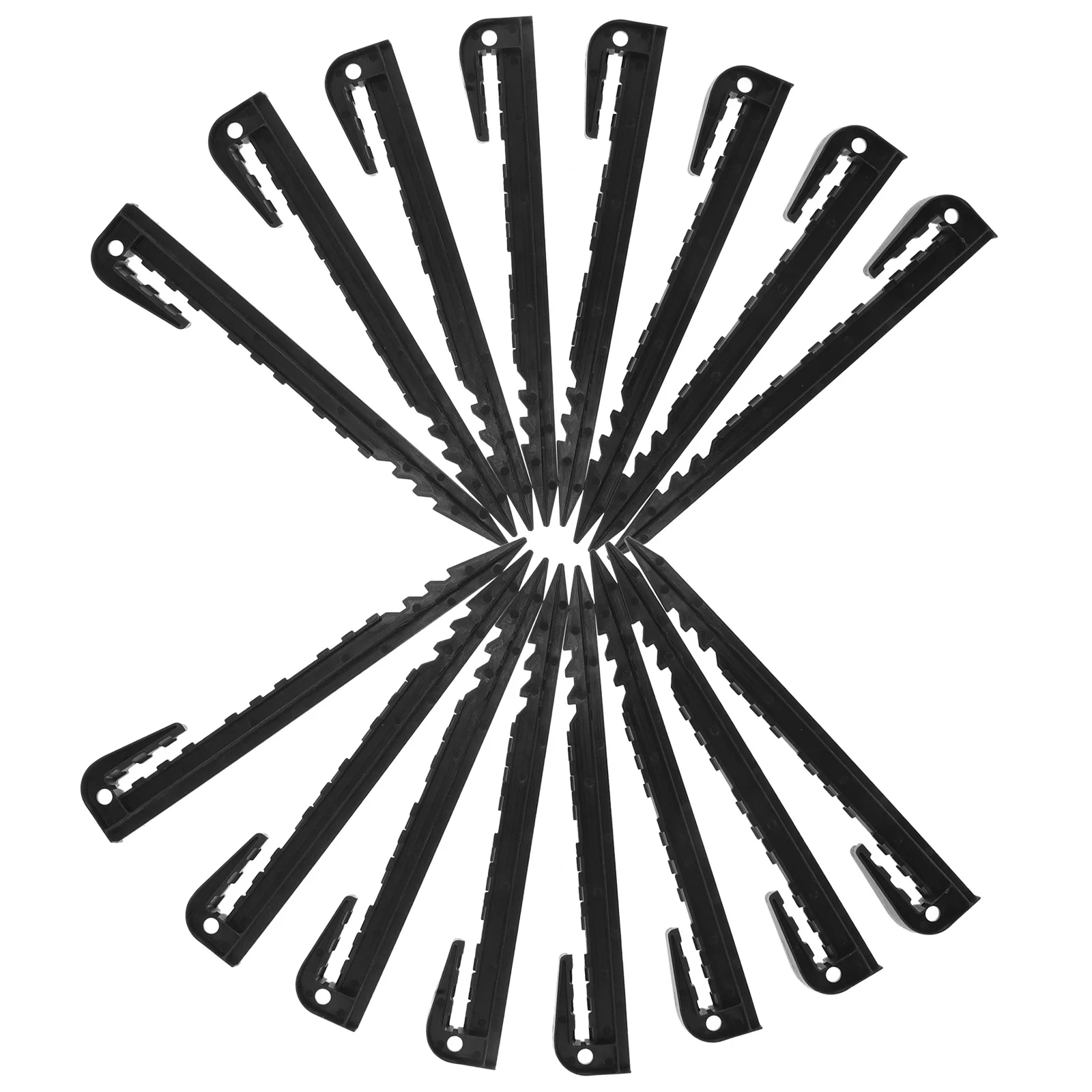 

20pcs Plastic Garden Stakes Outdoor Tent Pegs Camping Beach Sand Stakes Fence Hooks Easy Installation Space Saving Family