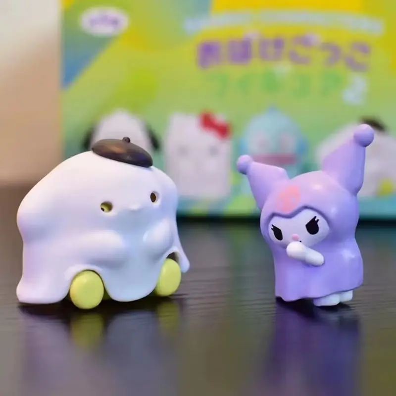 アニメフィギュアシナモロールクロミゴーストスタイルブラインドボックスミニアクションフィギュアかわいいデスクトップ装飾モデル女の子フェスティバルギフト