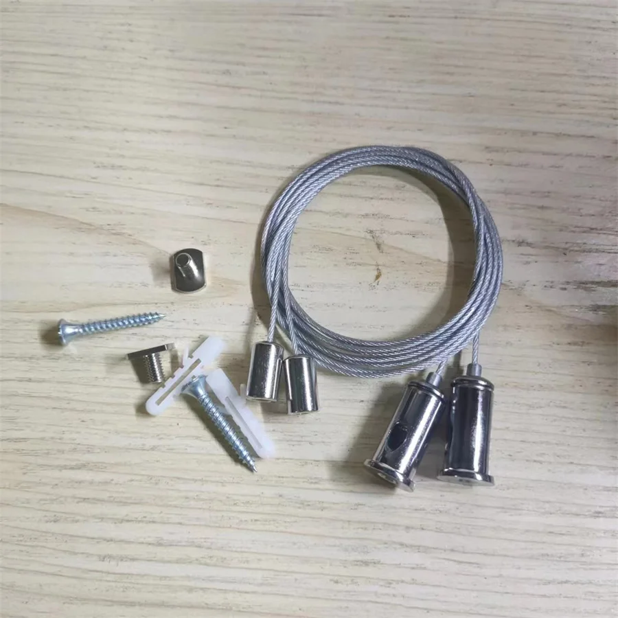 Free Shipping High quality self Locking Ceiling Hanging Steel Wire Light Kit for panel lights