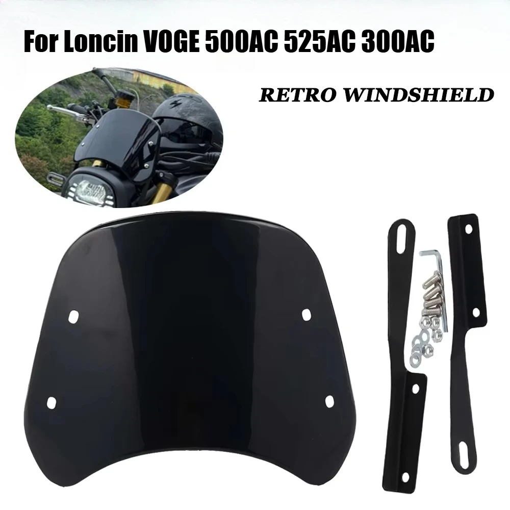 

For VOGE 525AC AC525 500AC AC500 AC300 525 500 AC 300 Retro Windscreen Windshield Wind Screen Deflector Cover Accessories