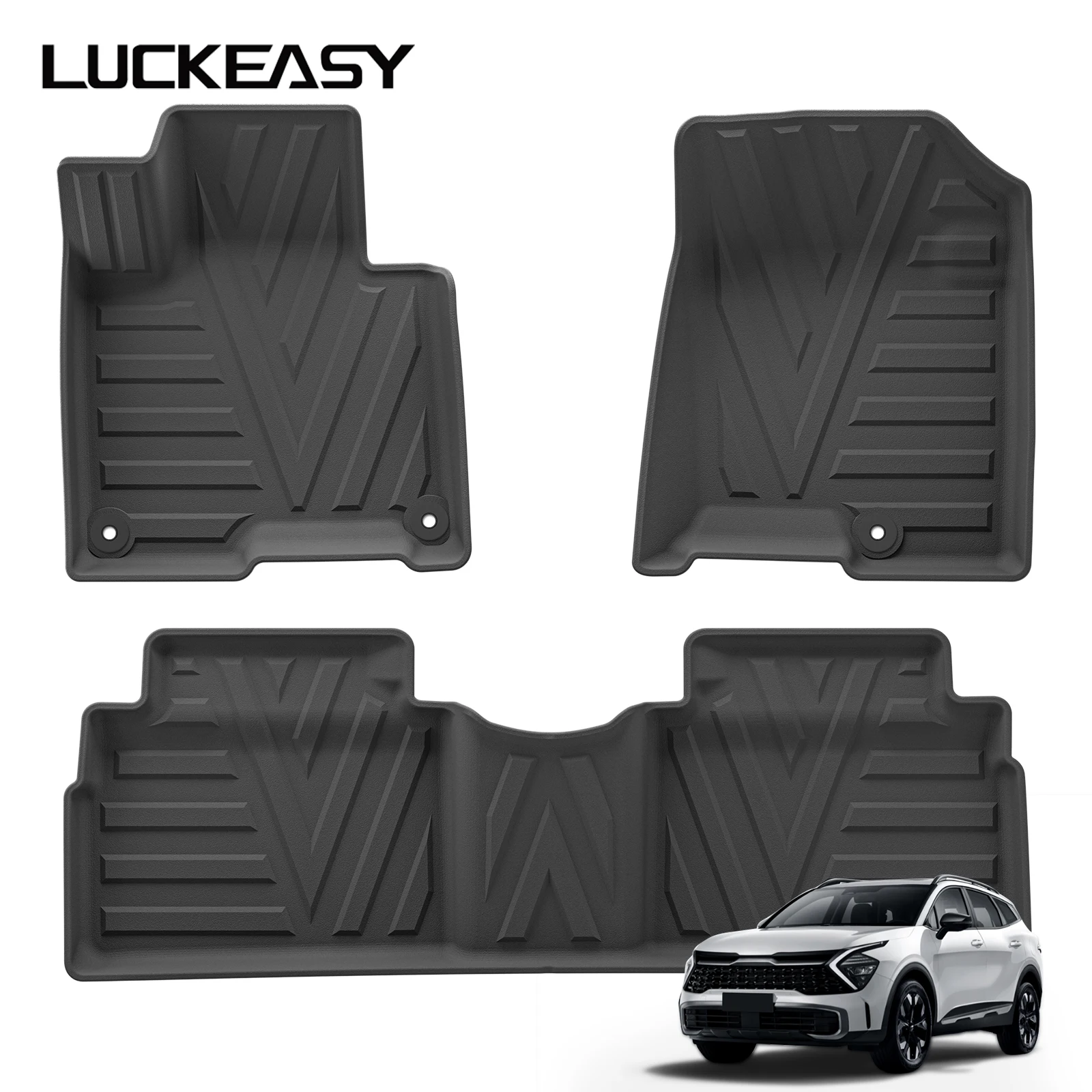LUCKEASY for Kia Sportage NQ5 PHEV Hybrid 2023-2025 Car Floor Mats Protective Mat Interior Accessories Foot Pads Fit Left Rudder