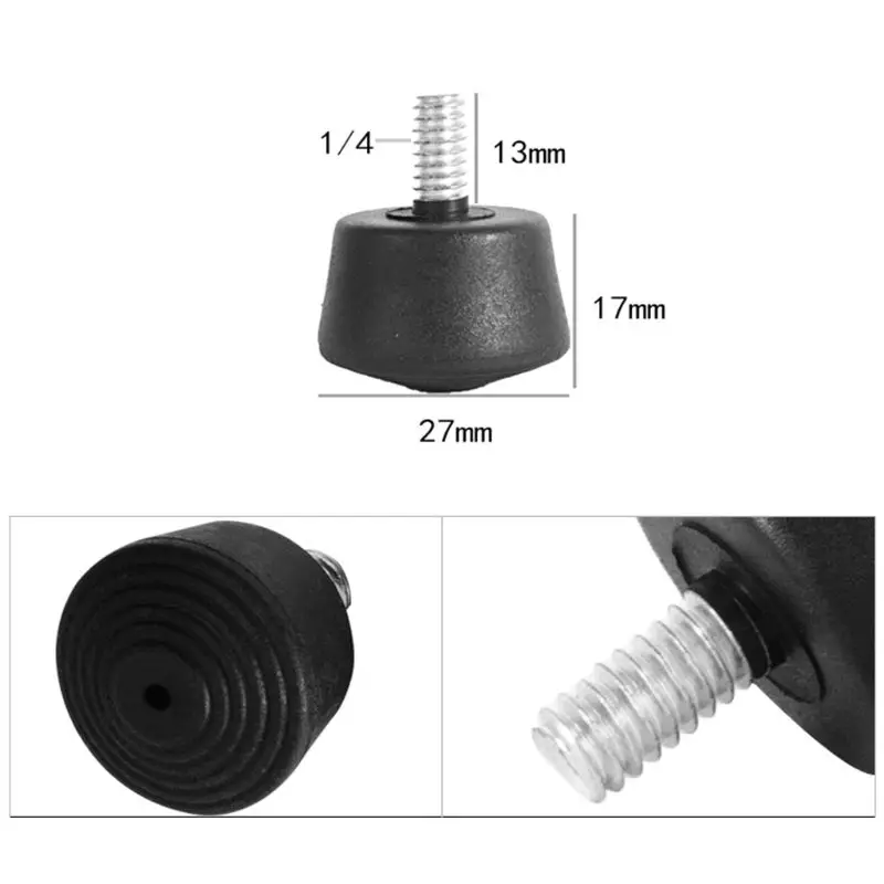 Universal Rubber Foot Pad Feet Photography Accessories for Tripod Monopod 3/8 Inch 1/4 Inch Kits Dropship