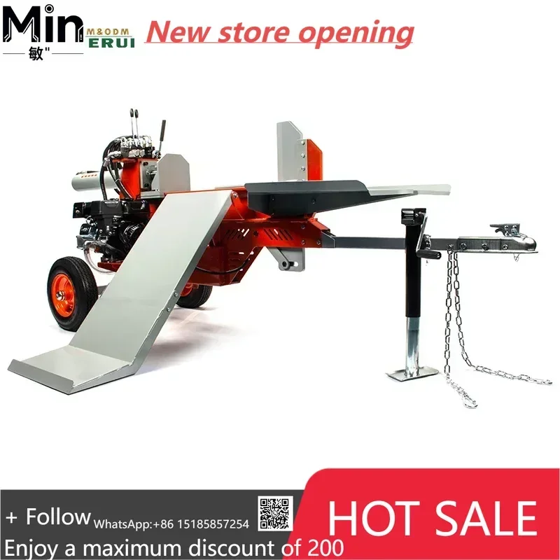 JIERUI - Rajadora de Leña Automática de 8-28T, Máquina para Partir Leña con Motor, Procesador de Leña para Cortar y Partir Madera