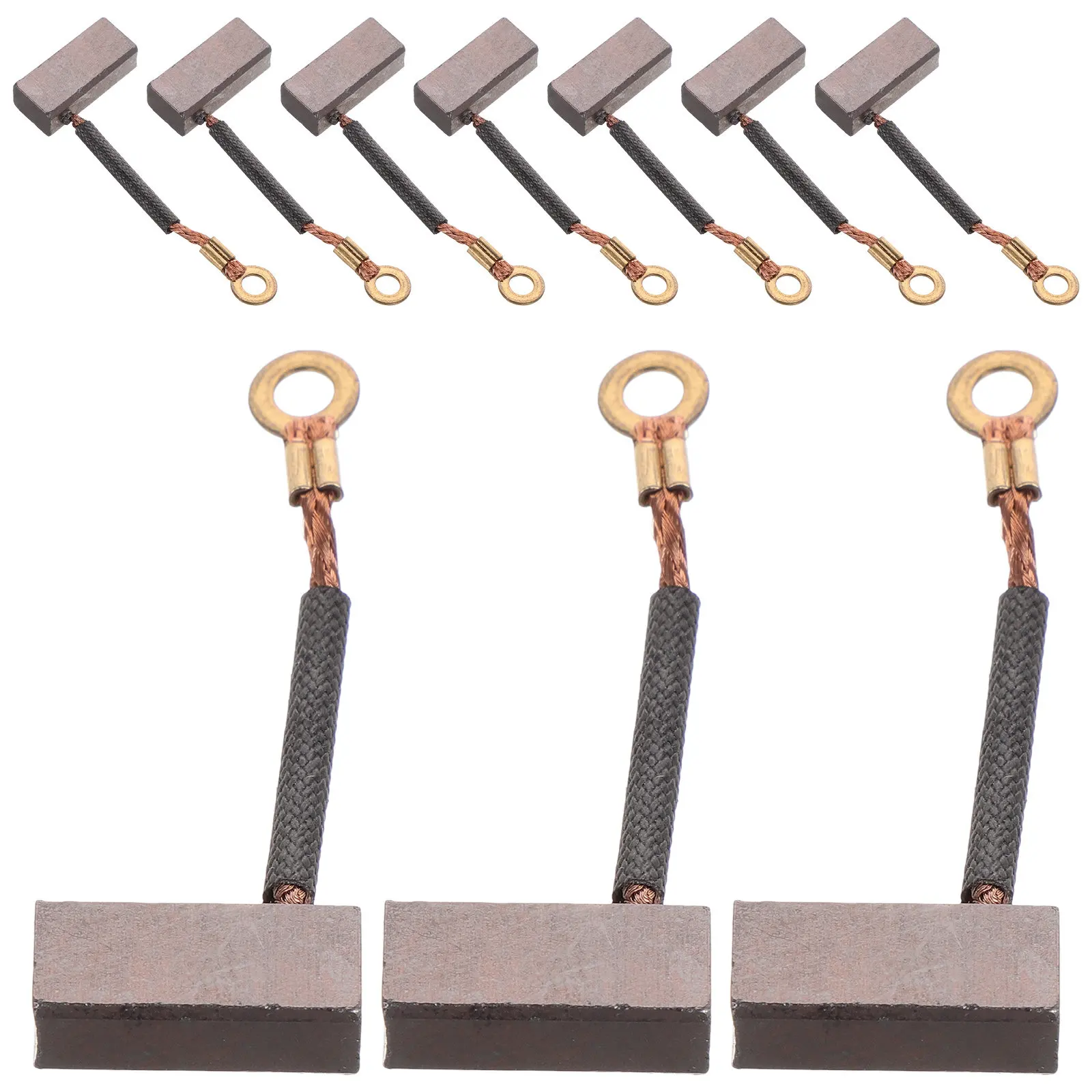 10Pcs Carbon Brush for Water Pump and Dc Generator Motors Wear-Resistant Stable Current Output Simple Installation Motor Carbon