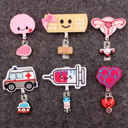 Nuovo stile forniture mediche stile medici e infermieri retrattile Badge Reel porta carte infermiera mostra Enfermera Name Card