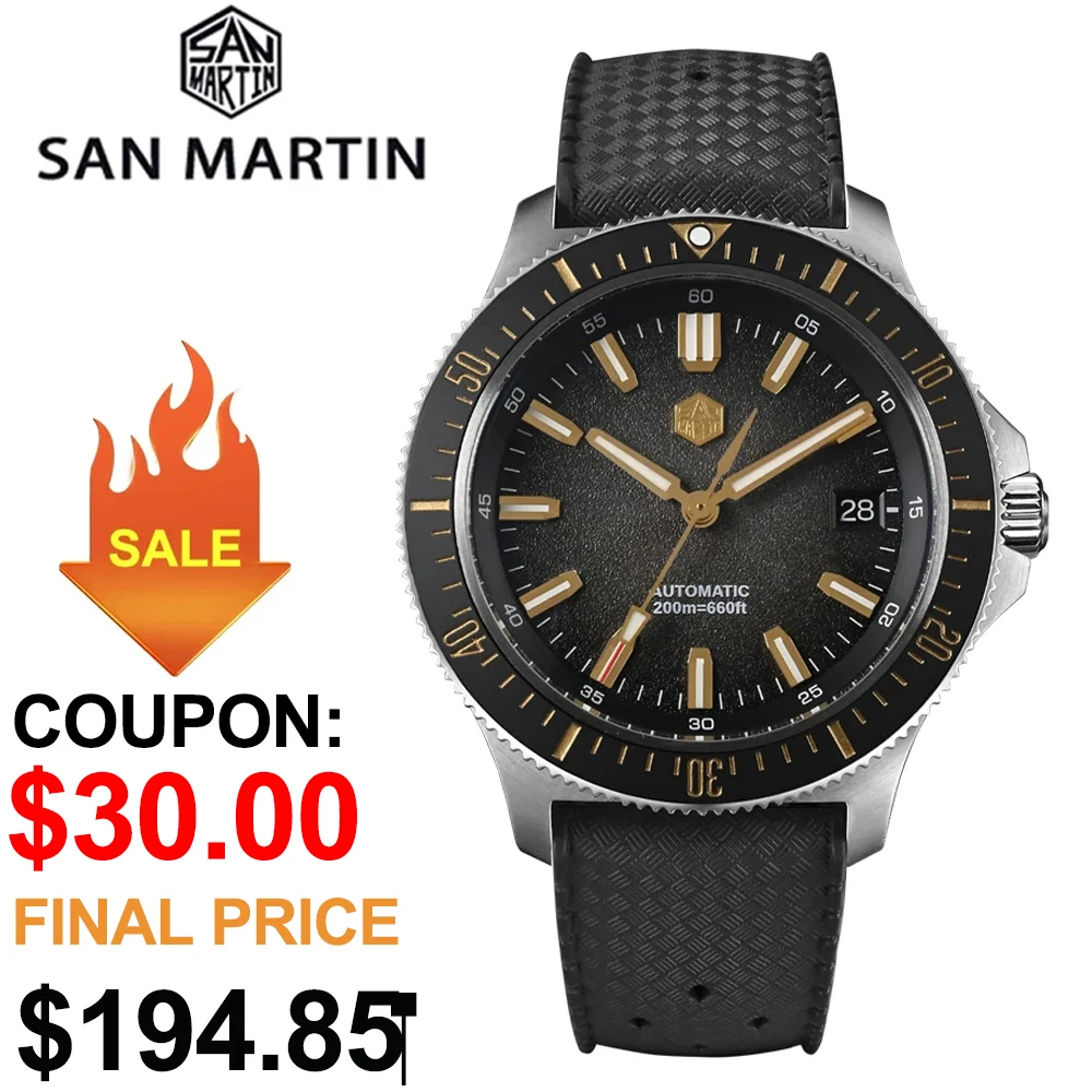 San Martin SN0118 40mm Original Design Fruit Series Dive Watch NH35 Automatic Mechanical Men Watches Waterproof 200m Luminous