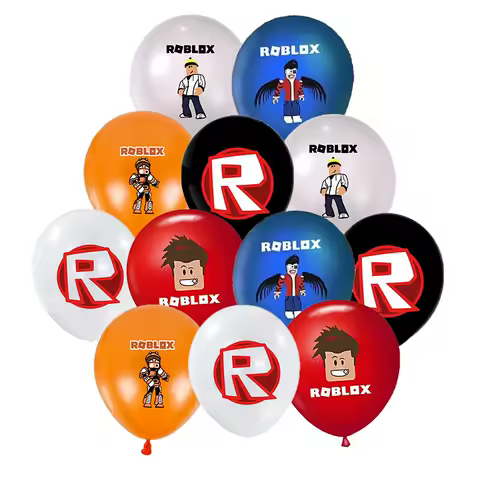 12pcs/set Cartoon Latex Balloons 12inch Lots Package Birthday Party Roblox Kids Birthday Baby Shower Supplies Balloon Decoration