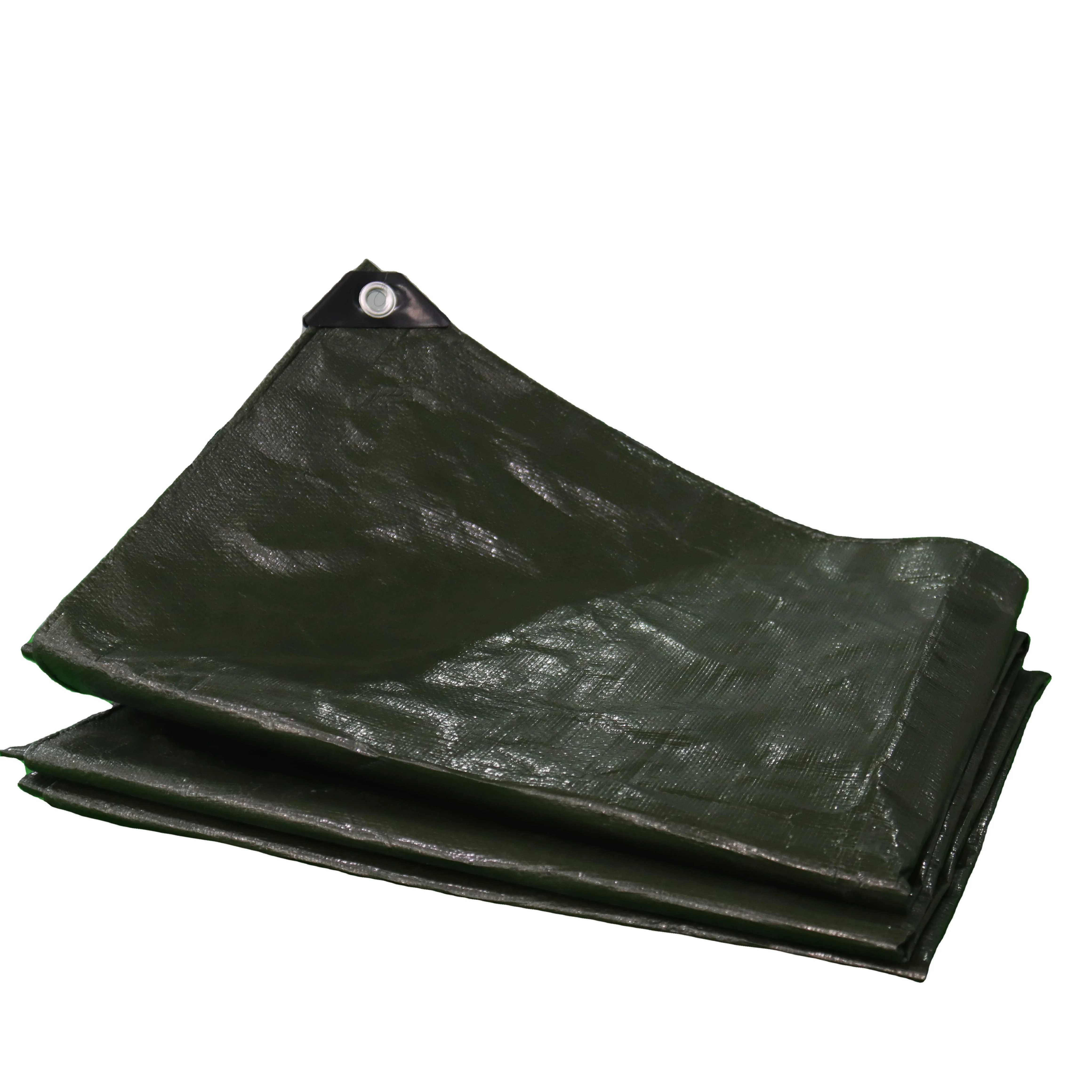 2026 120 GSM Green Woven PE Material Waterproof Double Faced Anti UV PVC Coated Tarpaulin Camp Tent Groundsheet Pergolas Canopyp