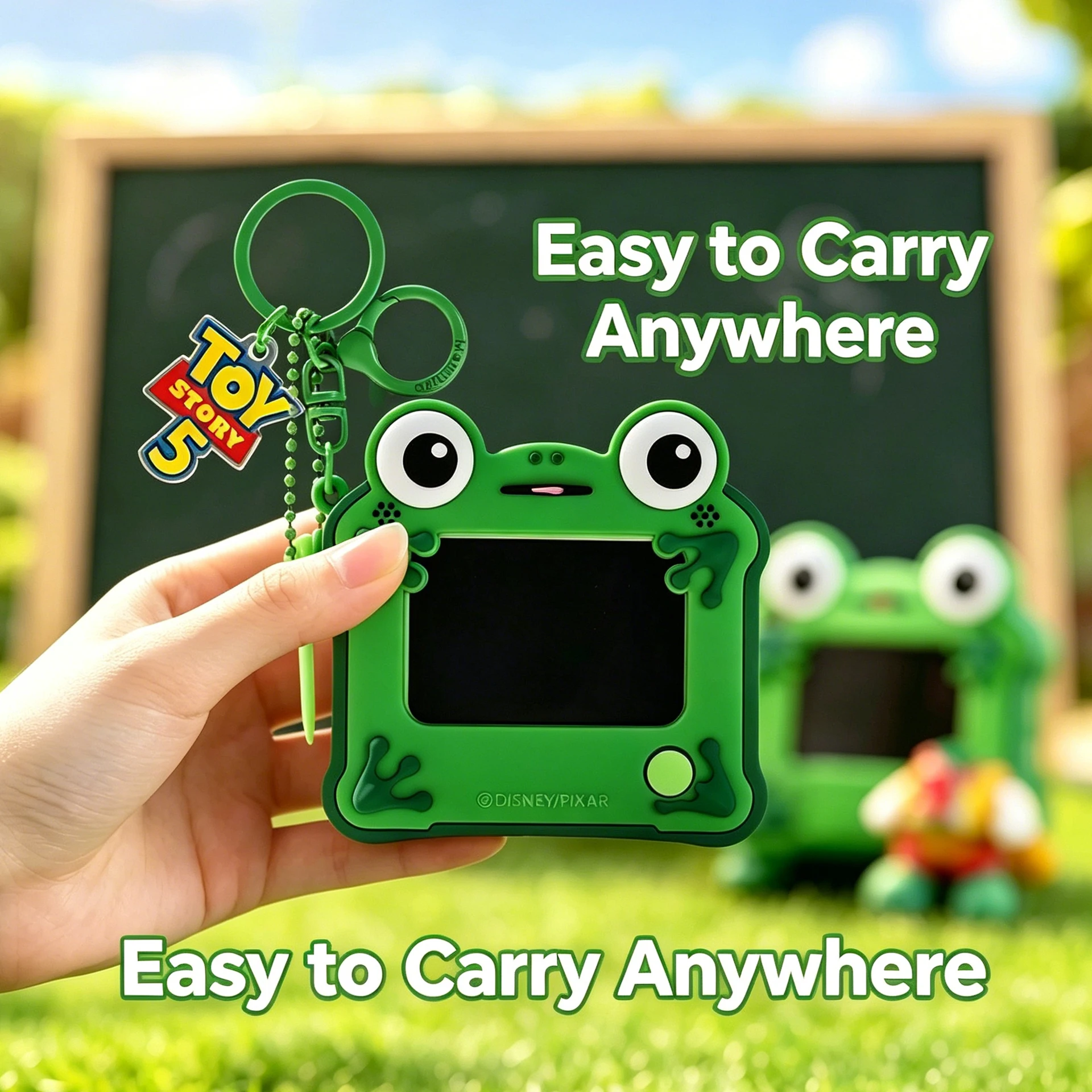 Hot sale Toy Story 5 Frog Lilypad LCD Drawing Board Keychain, Erasable Drawing Toy,Reusable Writing Pendant,Pefect Gift for Fans - view 5