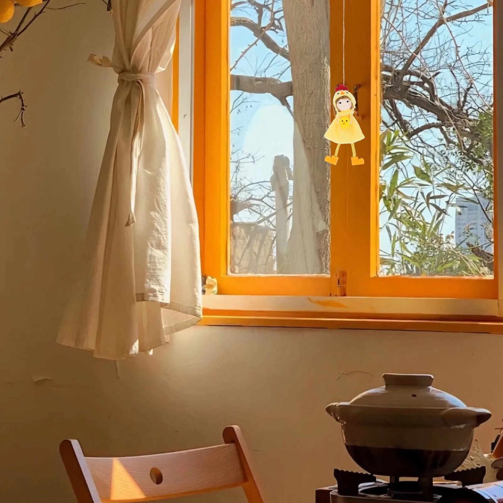 

Easter Festival Hanging Ornament Charming Girl Figure Decor Soft Material Vibrant Design for Home Office Door Window Tree Party