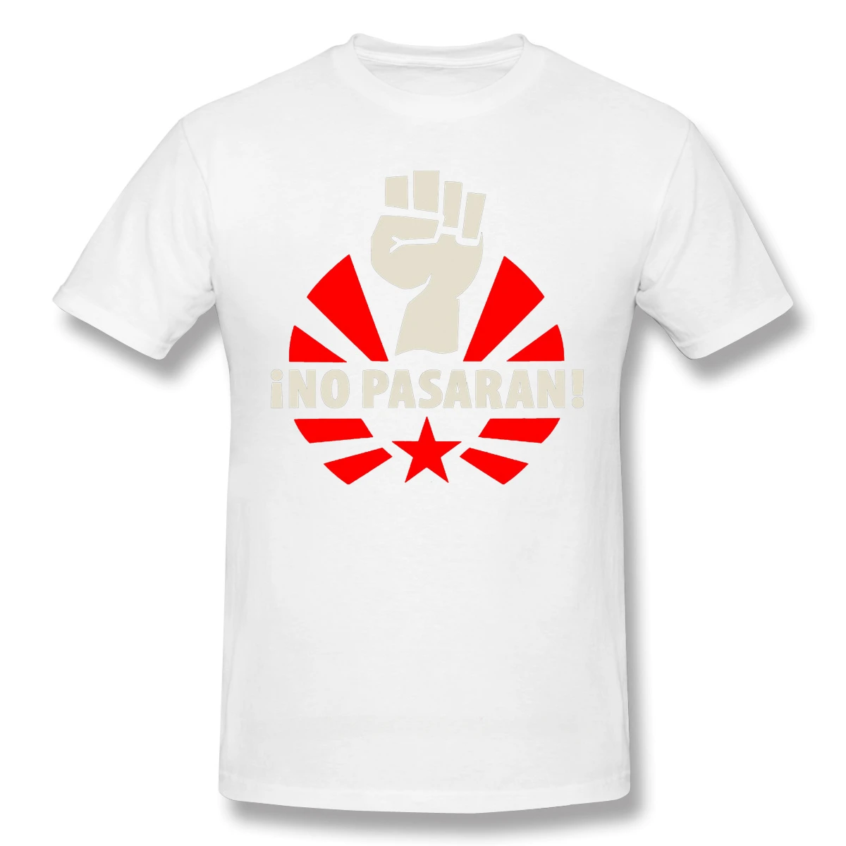 Popular Hot TShirt No Pasaran Fist & Star Anime Clothes Shirt Design Communism Marxism Socialism CCCP Soviet Union Men T-Shirt