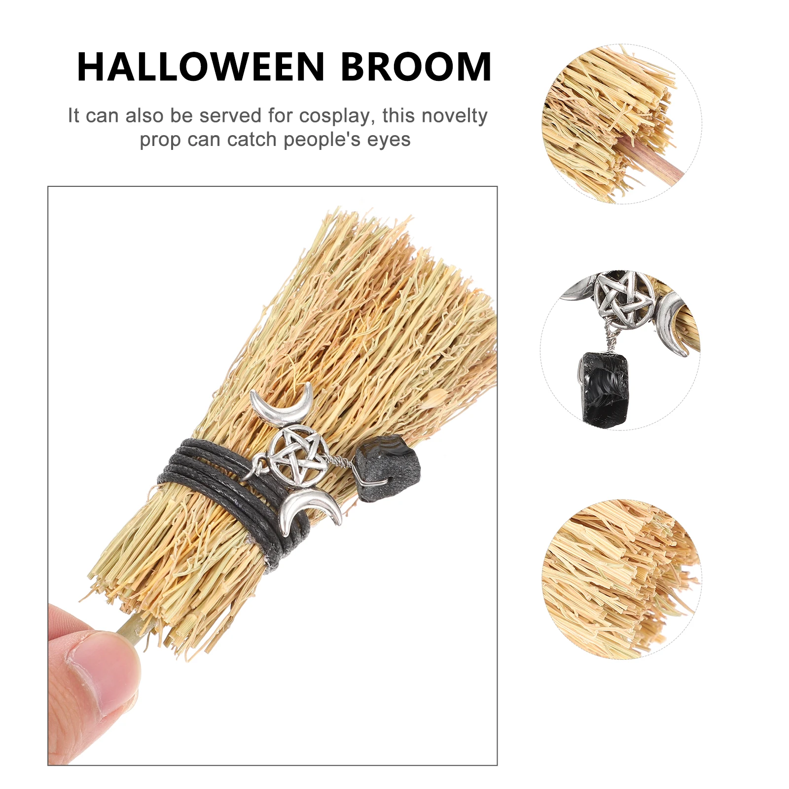 

Mini Broom Props Small Witch Photo Hanging Decor Party Supply Whisk Ornament Costume Ball Decorate Halloween
