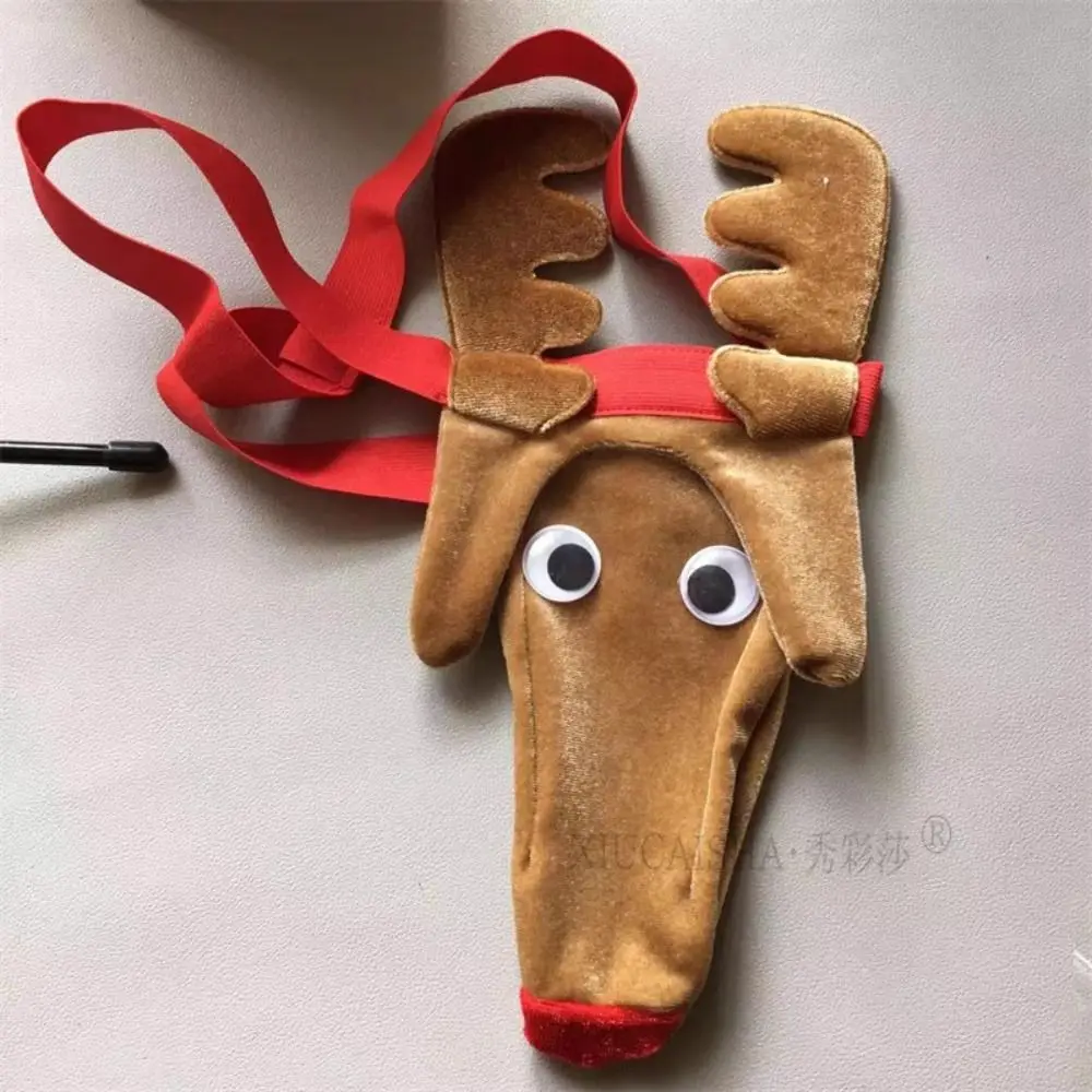 Creative Christmas Elephant Nose Thongs Reindeer Briefs T Back Panties Bulge Pouch Elk Underpants Male