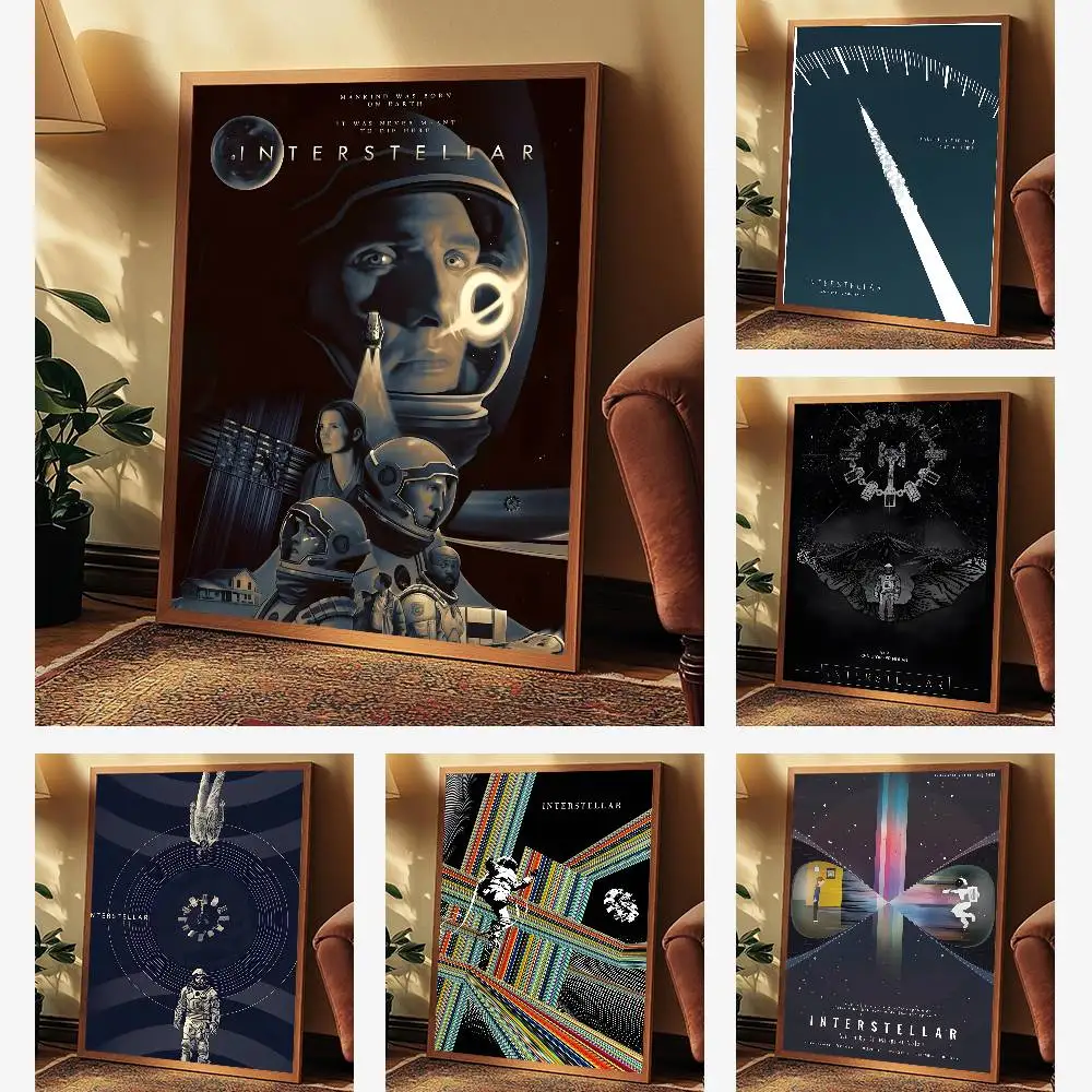 ملصق فني لفيلم بين النجوم مع مطبوعات هدية تزيين غرفة النوم وغرفة المعيشة #3